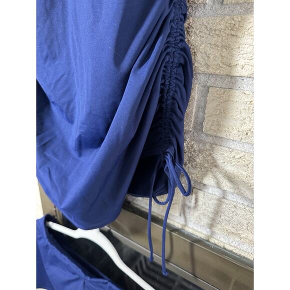 Lands End Tankini Swimsuit 14L/14 Navy Blue - Picture 3 of 6